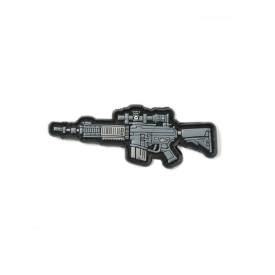 As armas do rifle dão Porma ao remendo 3,5&quot; do crachá do PVC material da borracha de silicone da largura para militar