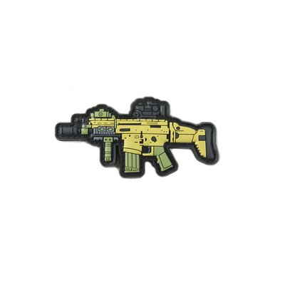 As armas do rifle dão Porma ao remendo 3,5&quot; do crachá do PVC material da borracha de silicone da largura para militar