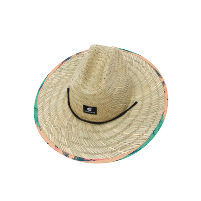 OEM de Mat Grass Material da pesca de Logo Correção Straw Chapéu Por do bordado