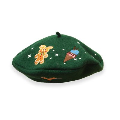 Material de lãs da cor do chapéu do tampão da boina do bordado multi para o inverno