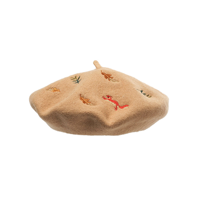 Chapéu Eco do tampão da boina da cor sólida que imprime o material de lãs do poliéster