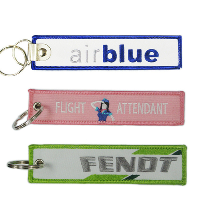 Logo Size Embroidered Key Chain personalizado personalizou o estilo sustentável
