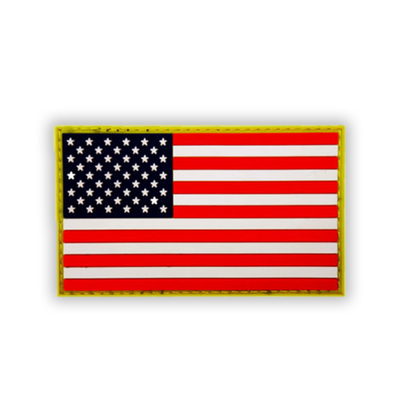 Material do silicone do remendo do crachá do PVC da bandeira nacional para o saco do veterano da fita