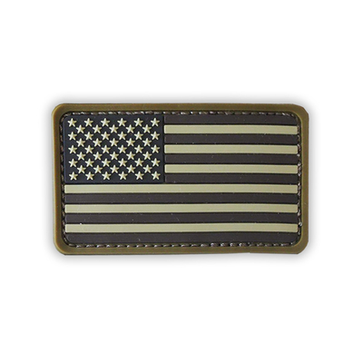 Material do silicone do remendo do crachá do PVC da bandeira nacional para o saco do veterano da fita