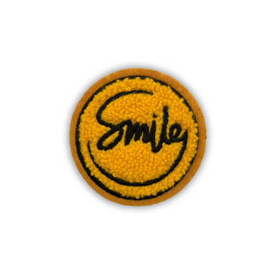 Remendo do bordado do Chenille de Emoji da letra do brilho para chapéus dos sacos de vestuário