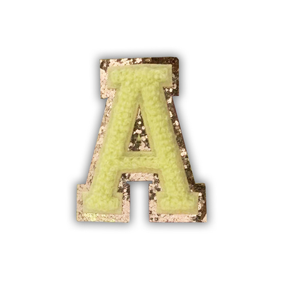 Remendo do bordado do Chenille de Emoji da letra do brilho para chapéus dos sacos de vestuário