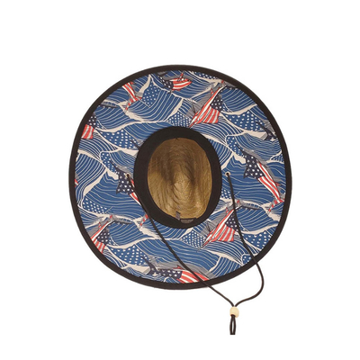 OEM de Mat Grass Material da pesca de Logo Correção Straw Chapéu Por do bordado